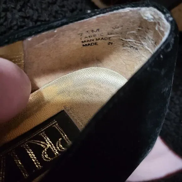 PRITZI Embroidered, Velvet Halloween Flats. Sz 7.5 - Picture 9 of 10